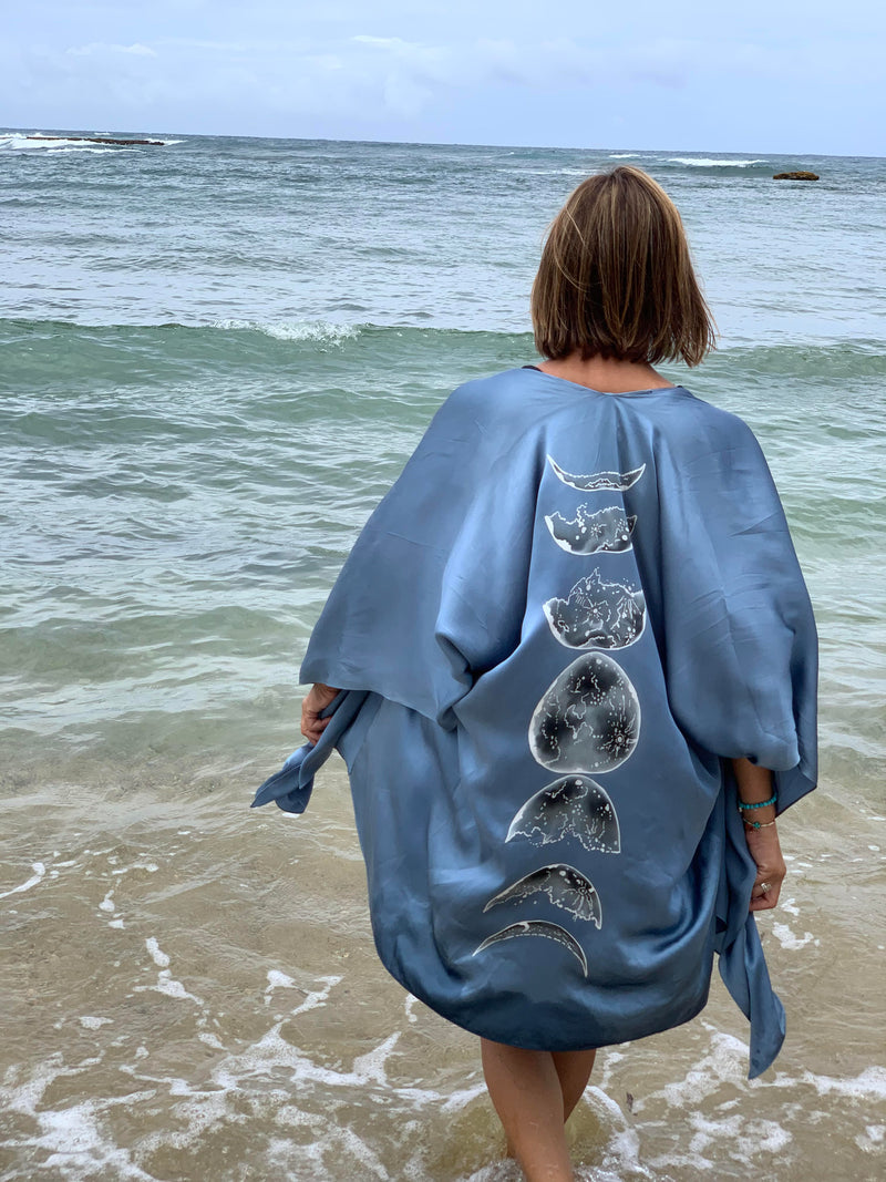 Selene Moon Goddess - Moon Phases Kimono Ice Blue 85cm