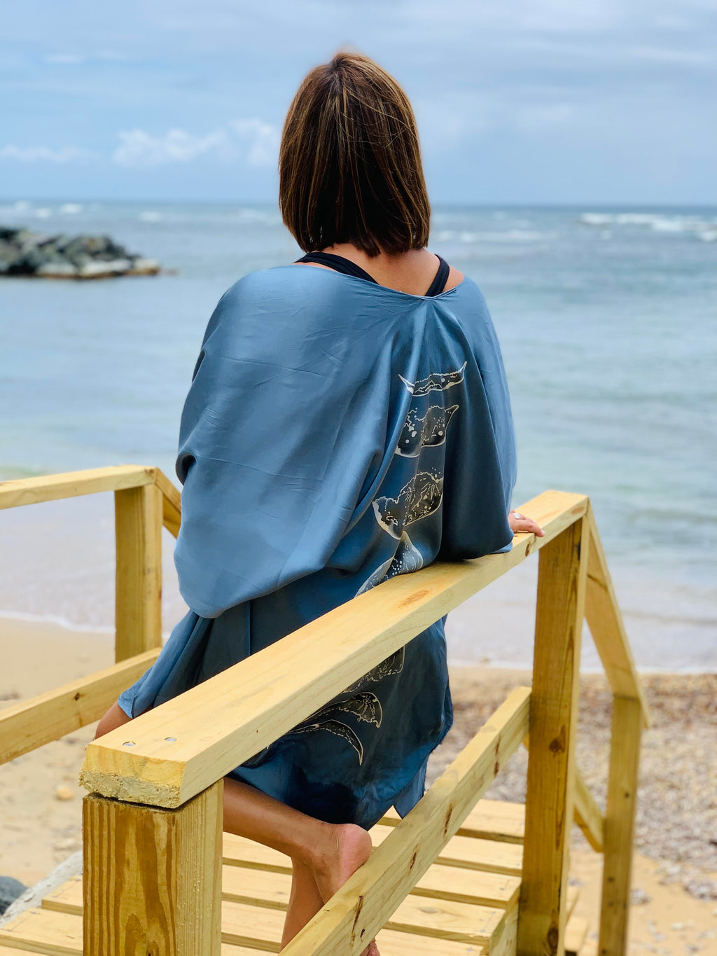 Selene Moon Goddess - Moon Phases Kimono Ice Blue 85cm