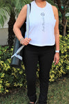 Just Breathe - Racerback Cropped Tank