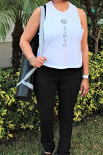 Just Breathe - Racerback Cropped Tank
