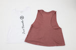 Just Breathe - Racerback Cropped Tank