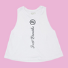 Just Breathe - Racerback Cropped Tank