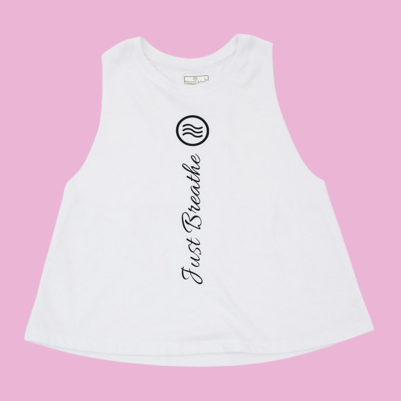 Just Breathe - Racerback Cropped Tank